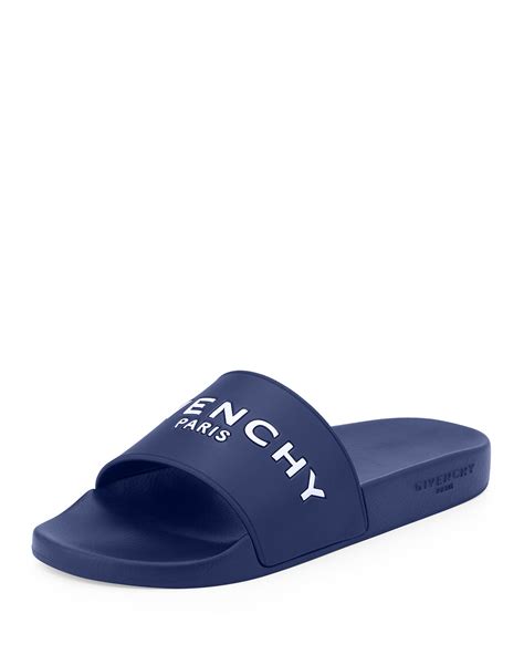 givenchy pool slide sandals blue|Givenchy sandals.